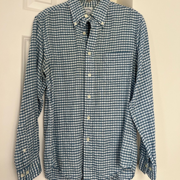 Brooks Brothers Blue and White Gingham Casual Shirt - Picture 3 of 3
